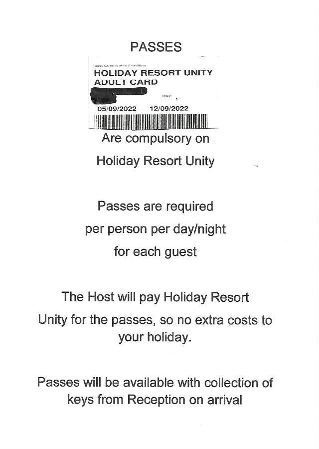 149 Holiday Resort Unity 3 Bedroom Passes Included Brean Zewnętrze zdjęcie