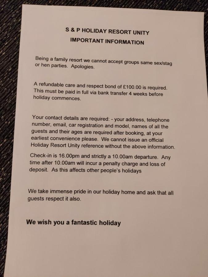 149 Holiday Resort Unity 3 Bedroom Passes Included Brean Zewnętrze zdjęcie